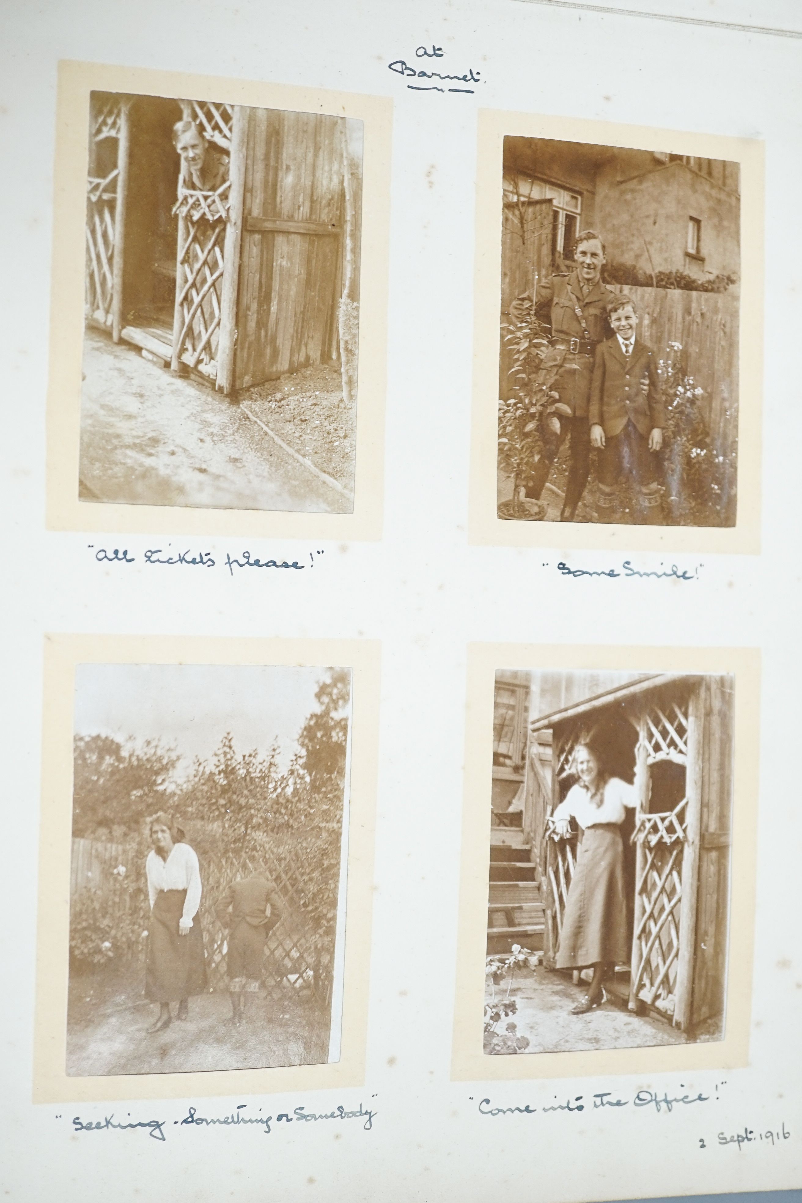 Two photo albums, India 1918 and 1919 and another, domestic 1916